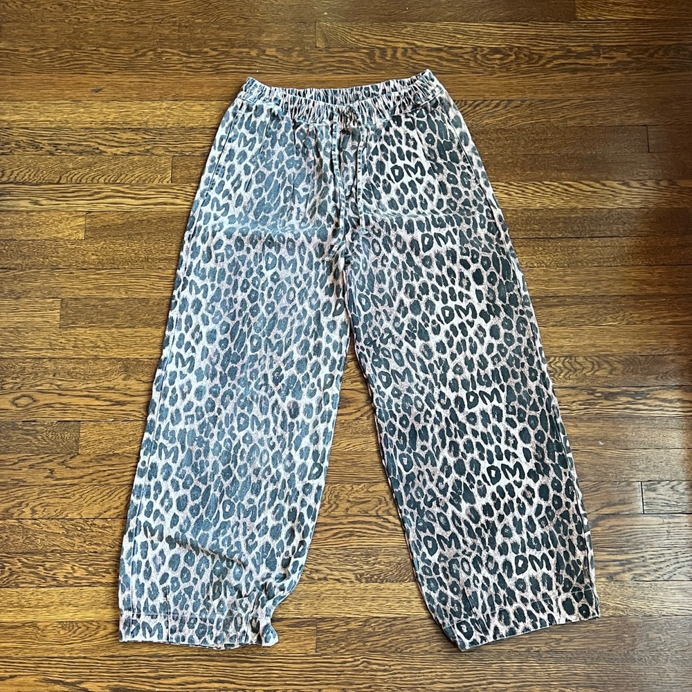 Damson Madder Leopard Print Wide-Leg Pants UK 12 US 8 10